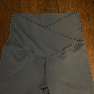 Blue aerie crisscross leggings